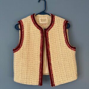 Scotch & Soda Cropped Wool Blend Gilet Vest Top